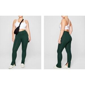 NWT Fabletics Define PowerHold Split Hem Legging Everpine Women's Large